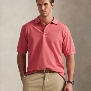 RALPH LAUREN Knit Polo Coral Shirt Sz 2XB Big & Tall